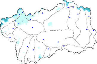 Hauter de neige + données de station automatiques (AWS) + données Modello 1 AINEVA (MOD1) au-dessus de 2000 m