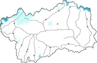 Hauter de neige + données de station automatiques (AWS) + données Modello 1 AINEVA (MOD1) au-dessous de 2000 m
