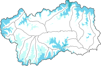 Neige fraîche dans les dernières 72h + données Modello 1 AINEVA (MOD1)