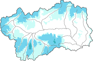 Neige fraîche dans les dernières 24h + données Modello 1 AINEVA (MOD1)