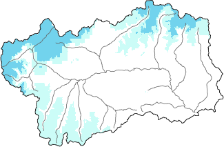 Neige fraîche dans les dernières 72h + données Modello 1 AINEVA (MOD1)