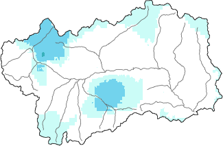 Neige fraîche dans les dernières 24h + données Modello 1 AINEVA (MOD1)