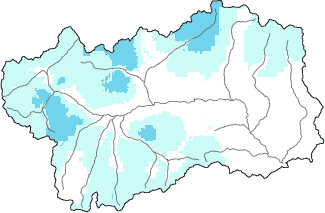 Neige fraîche dans les dernières 24h + données Modello 1 AINEVA (MOD1)