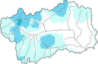 Neige fraîche dans les dernières 72h + données Modello 1 AINEVA (MOD1)