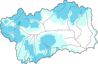Neige fraîche dans les dernières 72h + données Modello 1 AINEVA (MOD1)