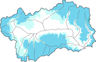 Neige fraîche dans les dernières 72h + données Modello 1 AINEVA (MOD1)