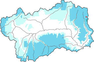 Neige fraîche dans les dernières 72h + données Modello 1 AINEVA (MOD1)