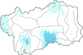Neige fraîche dans les dernières 72h + données Modello 1 AINEVA (MOD1)