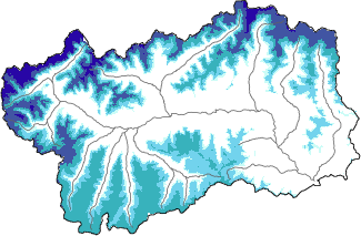Neige fraîche dans les dernières 72h + données Modello 1 AINEVA (MOD1)