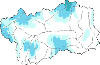 Neige fraîche dans les dernières 24h + données Modello 1 AINEVA (MOD1)