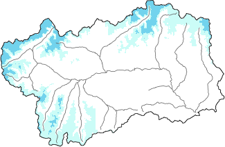 New snow in the last 72h + Modello 1 AINEVA (MOD1) data