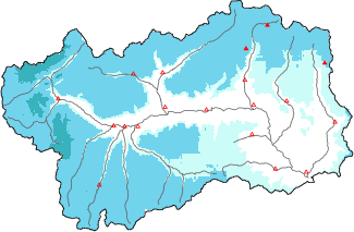 Neige fraîche dans les dernières 24h + données Modello 1 AINEVA (MOD1)