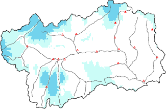 Neige fraîche dans les dernières 24h + données Modello 1 AINEVA (MOD1)