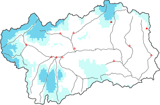 Neige fraîche dans les dernières 72h + données Modello 1 AINEVA (MOD1)