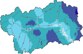 New snow in the last 72h + Modello 1 AINEVA (MOD1) data