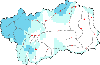 New snow in the last 24h + Modello 1 AINEVA (MOD1) data