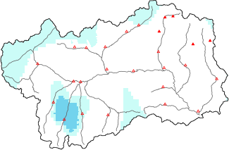 New snow in the last 24h + Modello 1 AINEVA (MOD1) data