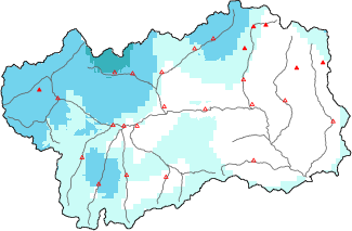 Neve fresca nelle ultime 24h + dati Modello 1 AINEVA (MOD1)