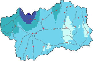 New snow in the last 72h + Modello 1 AINEVA (MOD1) data