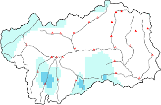 New snow in the last 24h + Modello 1 AINEVA (MOD1) data