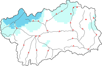 Neige fraîche dans les dernières 24h + données Modello 1 AINEVA (MOD1)