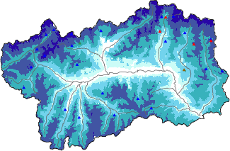 Snow depth + automatic weather station data (AWS) + Modello 1 AINEVA (MOD1) data above 2000 m