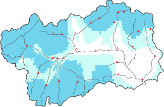 Neve fresca nelle ultime 24h + dati Modello 1 AINEVA (MOD1)