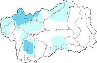 Neige fraîche dans les dernières 24h + données Modello 1 AINEVA (MOD1)