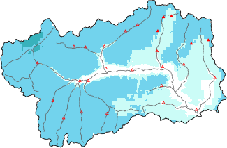 New snow in the last 24h + Modello 1 AINEVA (MOD1) data