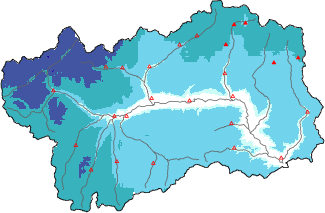 Neige fraîche dans les dernières 72h + données Modello 1 AINEVA (MOD1)