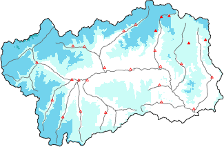 Neige fraîche dans les dernières 24h + données Modello 1 AINEVA (MOD1)