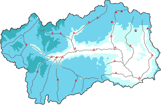 Neve fresca nelle ultime 24h + dati Modello 1 AINEVA (MOD1)