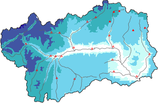 Neige fraîche dans les dernières 72h + données Modello 1 AINEVA (MOD1)