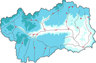 Neige fraîche dans les dernières 72h + données Modello 1 AINEVA (MOD1)