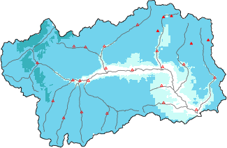 Neige fraîche dans les dernières 24h + données Modello 1 AINEVA (MOD1)