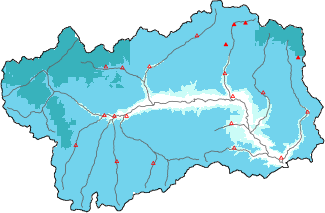 Neige fraîche dans les dernières 72h + données Modello 1 AINEVA (MOD1)