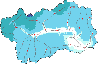 New snow in the last 24h + Modello 1 AINEVA (MOD1) data