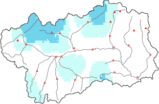 New snow in the last 24h + Modello 1 AINEVA (MOD1) data