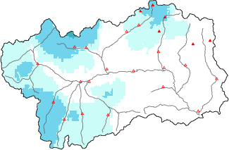 Neve fresca nelle ultime 24h + dati Modello 1 AINEVA (MOD1)