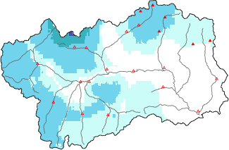 Neve fresca nelle ultime 72h + dati Modello 1 AINEVA (MOD1)