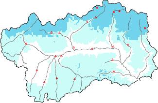 New snow in the last 72h + Modello 1 AINEVA (MOD1) data