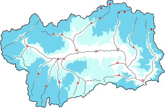 New snow in the last 24h + Modello 1 AINEVA (MOD1) data