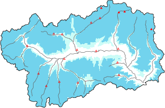 New snow in the last 72h + Modello 1 AINEVA (MOD1) data