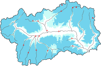 Neige fraîche dans les dernières 72h + données Modello 1 AINEVA (MOD1)