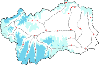 New snow in the last 24h + Modello 1 AINEVA (MOD1) data