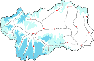 Neige fraîche dans les dernières 72h + données Modello 1 AINEVA (MOD1)