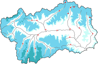 Neige fraîche dans les dernières 72h + données Modello 1 AINEVA (MOD1)