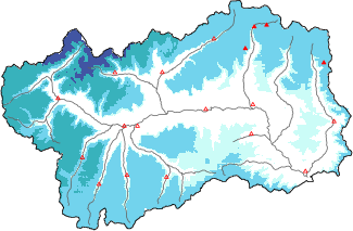 New snow in the last 24h + Modello 1 AINEVA (MOD1) data