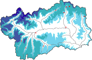 Neige fraîche dans les dernières 72h + données Modello 1 AINEVA (MOD1)