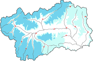 Neige fraîche dans les dernières 72h + données Modello 1 AINEVA (MOD1)